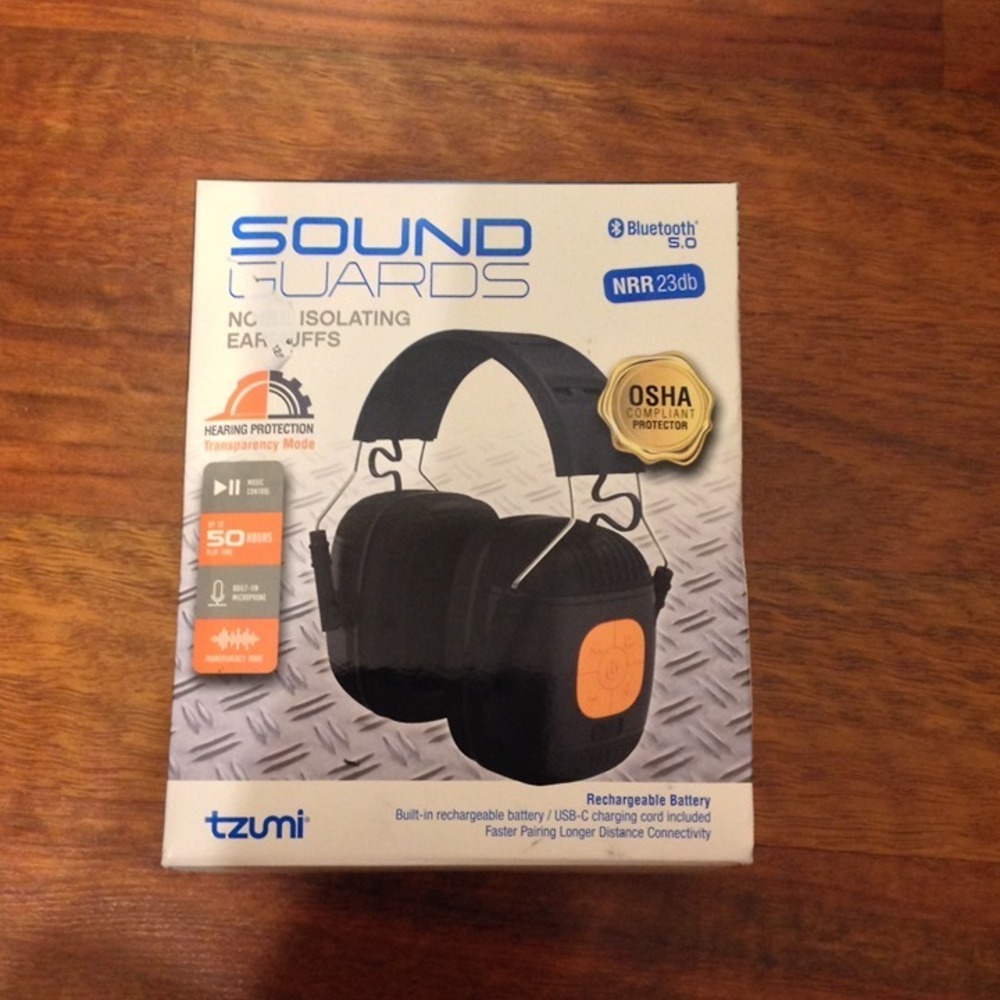 Tzumi Sound Guards Bluetooth Noise-Isolating Earmuffs Hearing Protection‎